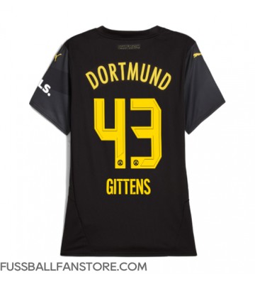 Borussia Dortmund Jamie Bynoe-Gittens #43 Replik Auswärtstrikot Damen 2024-25 Kurzarm